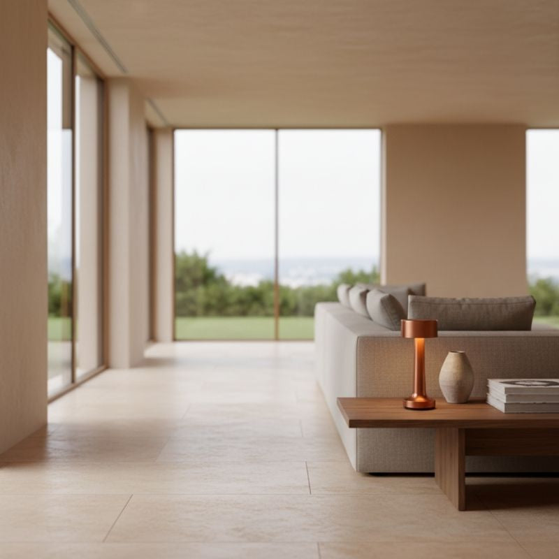 Luminária de Mesa em LED Touch Recarregável Bronze Sirena