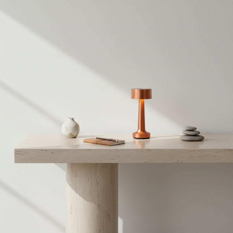 Luminária de Mesa em LED Touch Recarregável Bronze Sirena