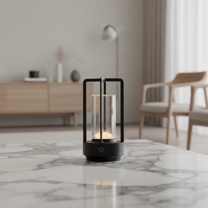 Luminária para Mesa de Estudo Preta LED Eternity