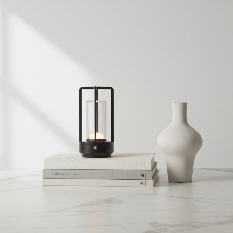 Luminária para Mesa de Estudo Preta LED Eternity